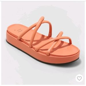A New Day Dory Platform Heels In Apricot Orange